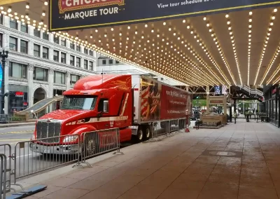 Hoekstra Transportation Truck on Chicago Street